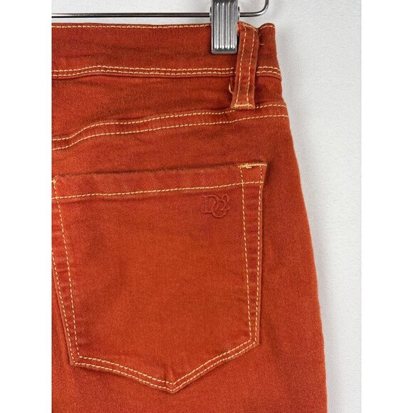 Dg2 By Diane Gilman Womens Rust Straight Leg Jeans Size 0 Cotton Blend - Picture 5 of 5